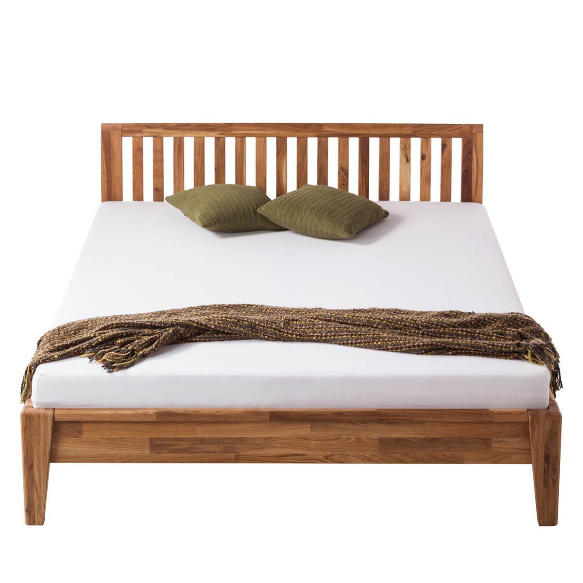 BETT - Massivholz - Eichefarben, Holz (160/200cm) - home24