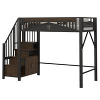 HOCHBETT 90/200 cm aus Metall in Schwarz mit Stauraum und Sicherheitszaun - Schwarz, Metall (90/200cm) - Flora Grace