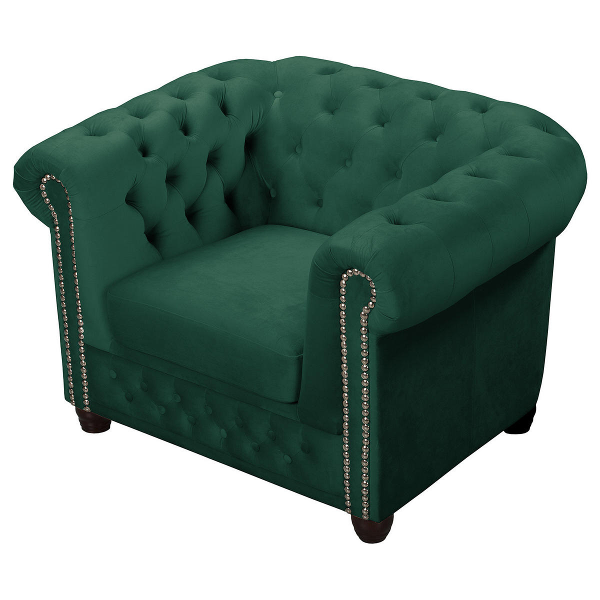 SESSEL - Buchefarben/Grün, Buchenholz/Textil (104/72/86cm) - home24