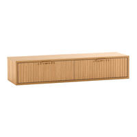 KONSOLENTISCH schwebender Lluvia 2 schubladen Eiche-Optik - Honigeiche, Holzwerkstoff (100/20/30cm) - VS Venta-stock