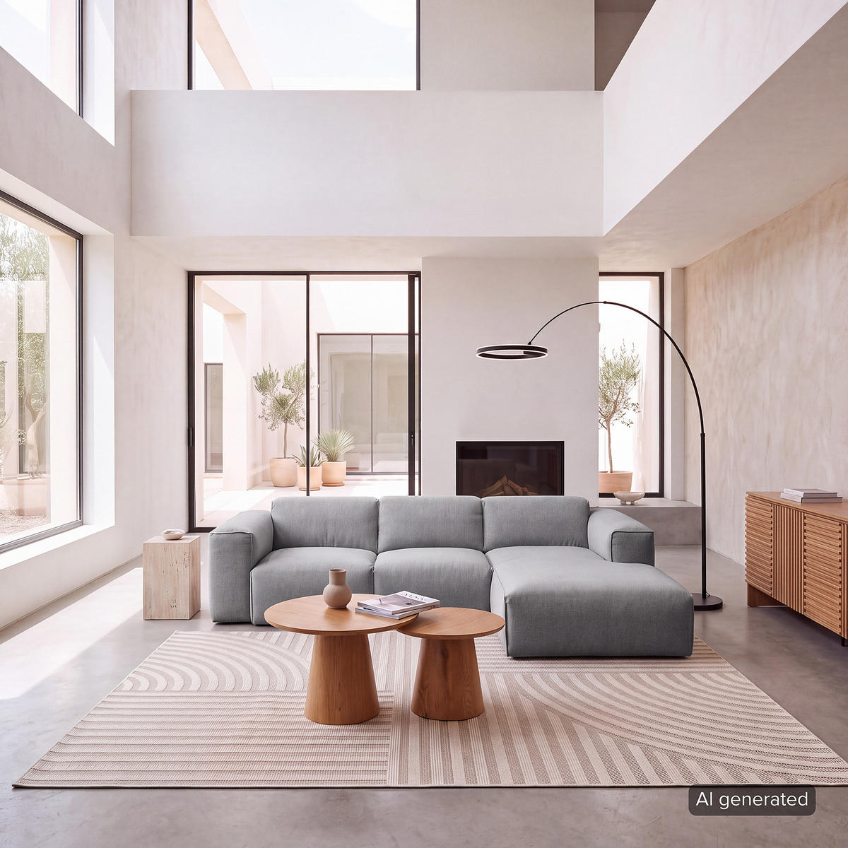 3-SITZER ECKSOFA mit Longchair - Hellgrau/Schwarz, Kunststoff/Textil (251/173cm) - home24