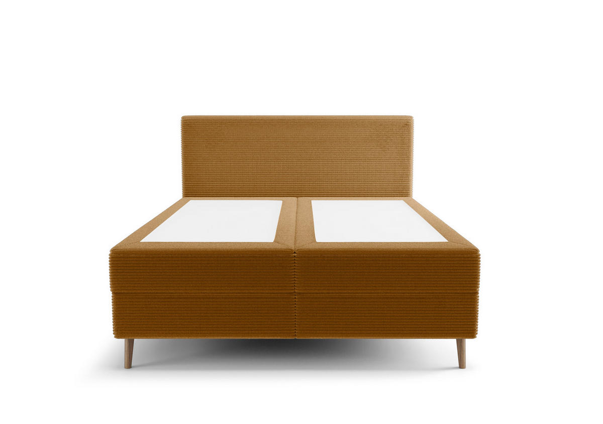 BOXBETT NARA mit Matratze H3, Bonell und Topper 180x200 POSO 001 - Orange, Textil (180/200cm) - Bedante