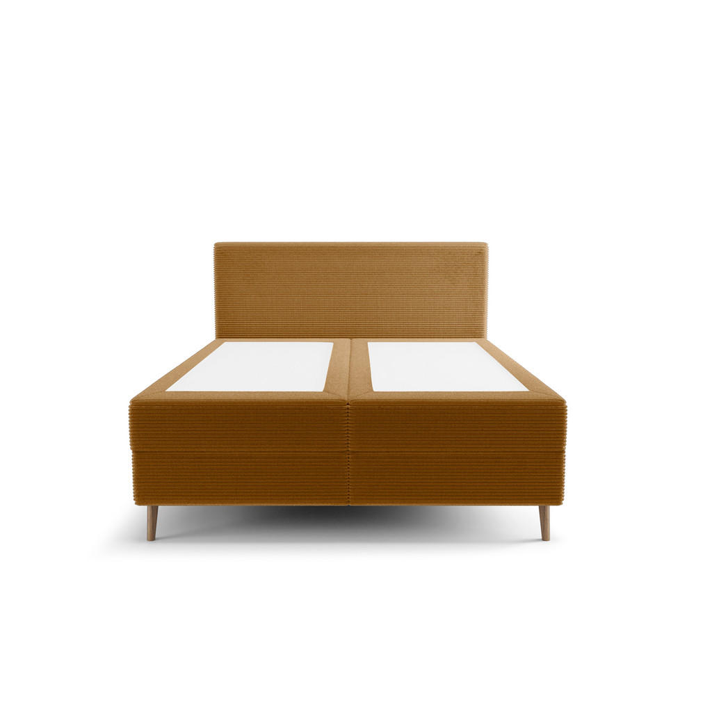 Thumbnail - Bedante Boxbett, Orange, Textil, Höhe ca. 19 cm, 160x200 cm, Oeko-Tex® Standard 100, Schlafzimmer, Betten, Boxspringbett...