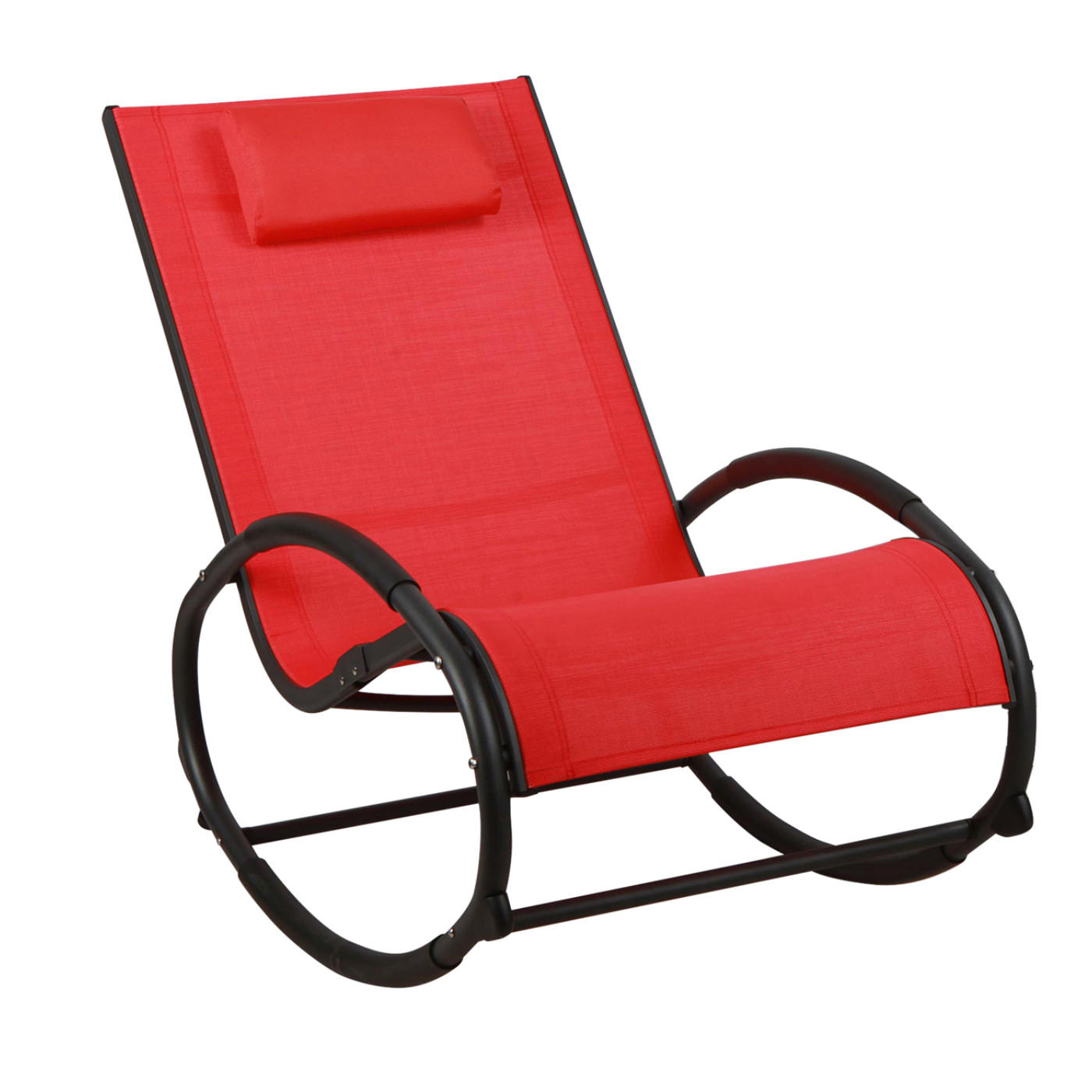 SCHAUKELSTUHL EIBY Outdoor Rot - Rot, Metall (61.5/97/111.5cm) - SVITA
