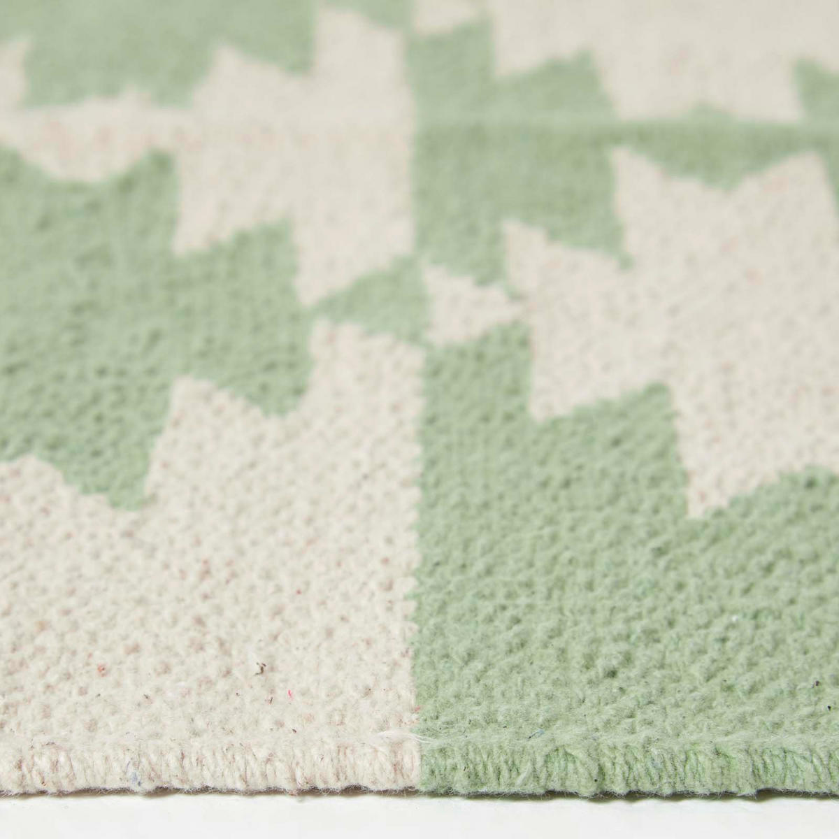 KELIM-TEPPICH Turin handgewebt 90/150 cm - Grün, Textil (90/150cm) - Homescapes