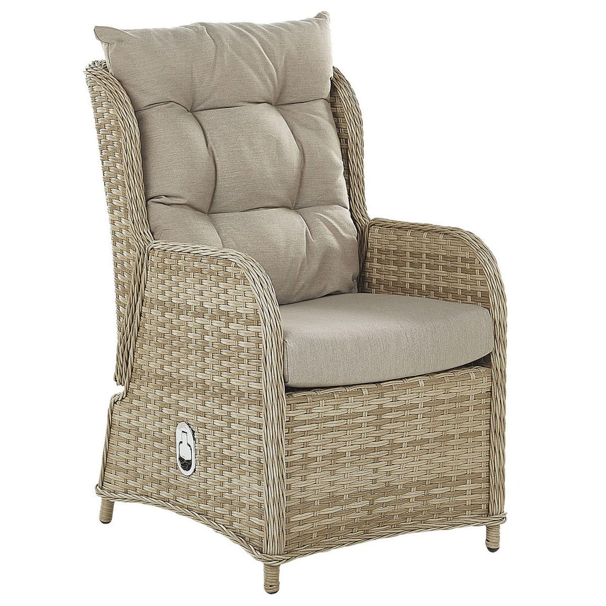 LOUNGE-SET 2-Sitzer beige Ponza - Beige, Kunststoff - Beliani