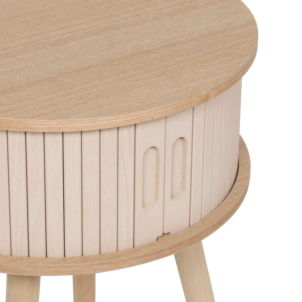 NACHTTISCH mit 2 Türen Nysos 40/40/54 cm - Beige, Holzwerkstoff (40/54/40cm) - Atmosphera Createur d´interieur