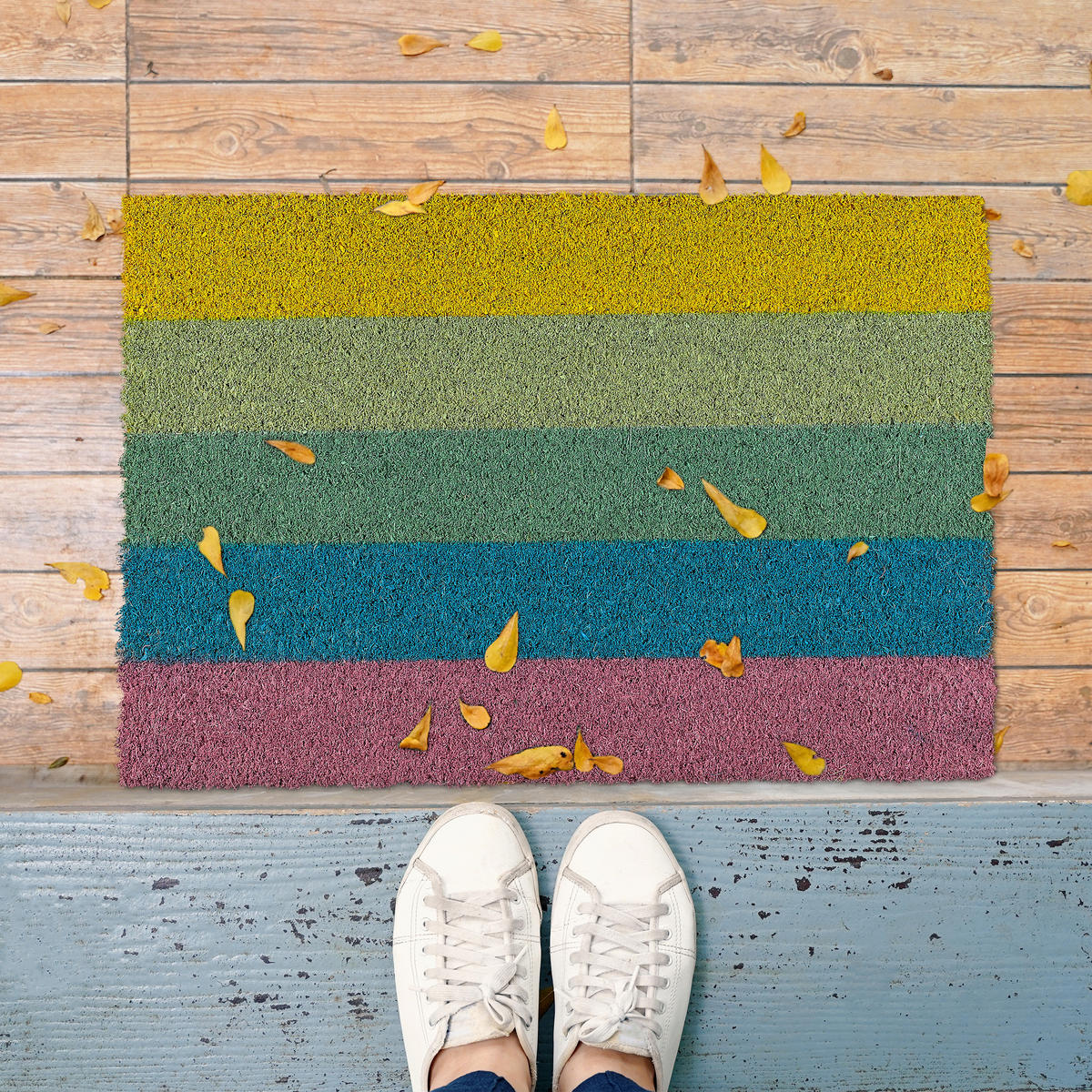 FUSSMATTE - Multicolor, Kunststoff/Textil (60/40cm) - Relaxdays