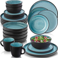 KOMBISERVICE GRANADA - 30 teilig aus Steingut - Blau, Stein (27/10.4/27cm) - Sänger