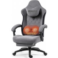 GAMINGSTUHL U-förmiger Kopfstütze, 155° verstellbarer Rückenlehne,360° - Grau, Textil (69/129/54cm)