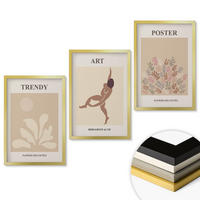 WANDBILDER 3er Set - 40x60 cm Goldrahmen - Matisses abstrakte Formen - Goldfarben, Kunststoff (40/60cm) - ArtPrintCave