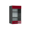 KÜCHENGLASSCHRANK Fame-Line Bordeaux Hochglanz 40 cm - Bordeaux/Anthrazit, Holzwerkstoff (40/72/34.1cm) - Vicco