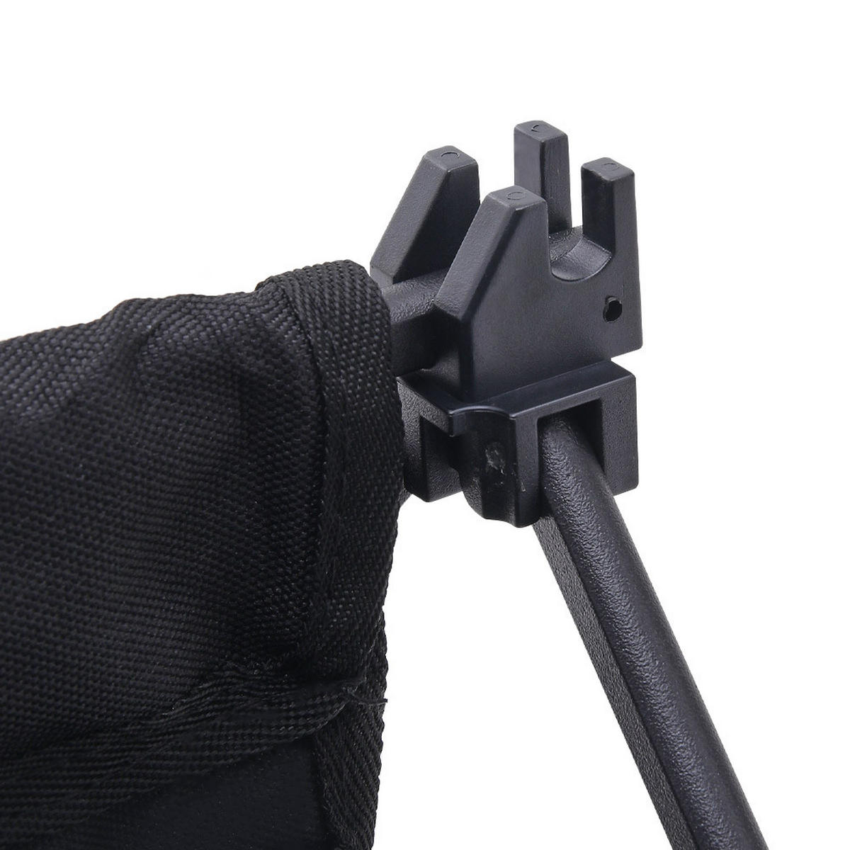 CAMPINGTISCH aus Aluminium mit Rollplatte und Aufbewahrungskorb Oxford-Gewebe Tragbar Kompaktes Faltmaß 56 x 41 x 41cm 1,42 kg - Schwarz, Metall (41/56/41cm) - Livingandhome