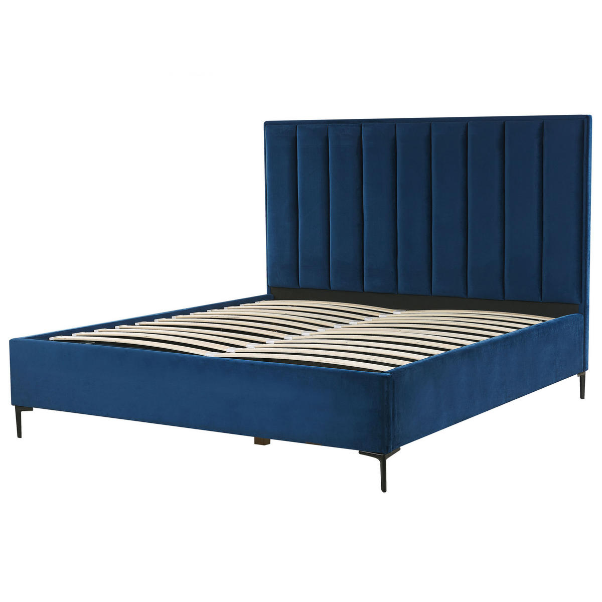 POLSTERBETT 180x200 cm Blau Sezanne - Blau, Textil (180/200cm) - Beliani