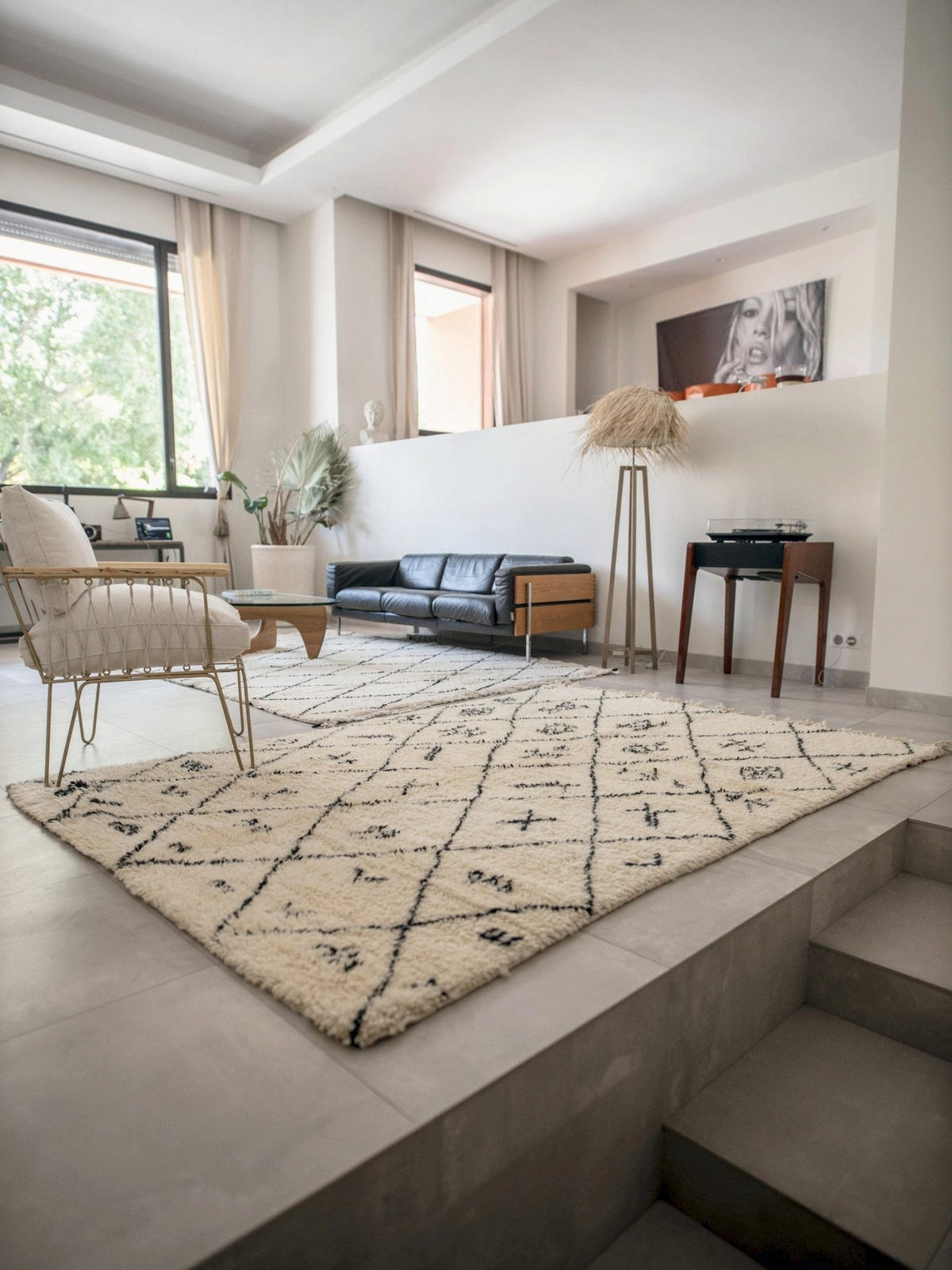 BERBERTEPPICH marokkanisch schwarz weiß Amazighs beige - Beige, Naturmaterialien (250/350cm) - AFK Living