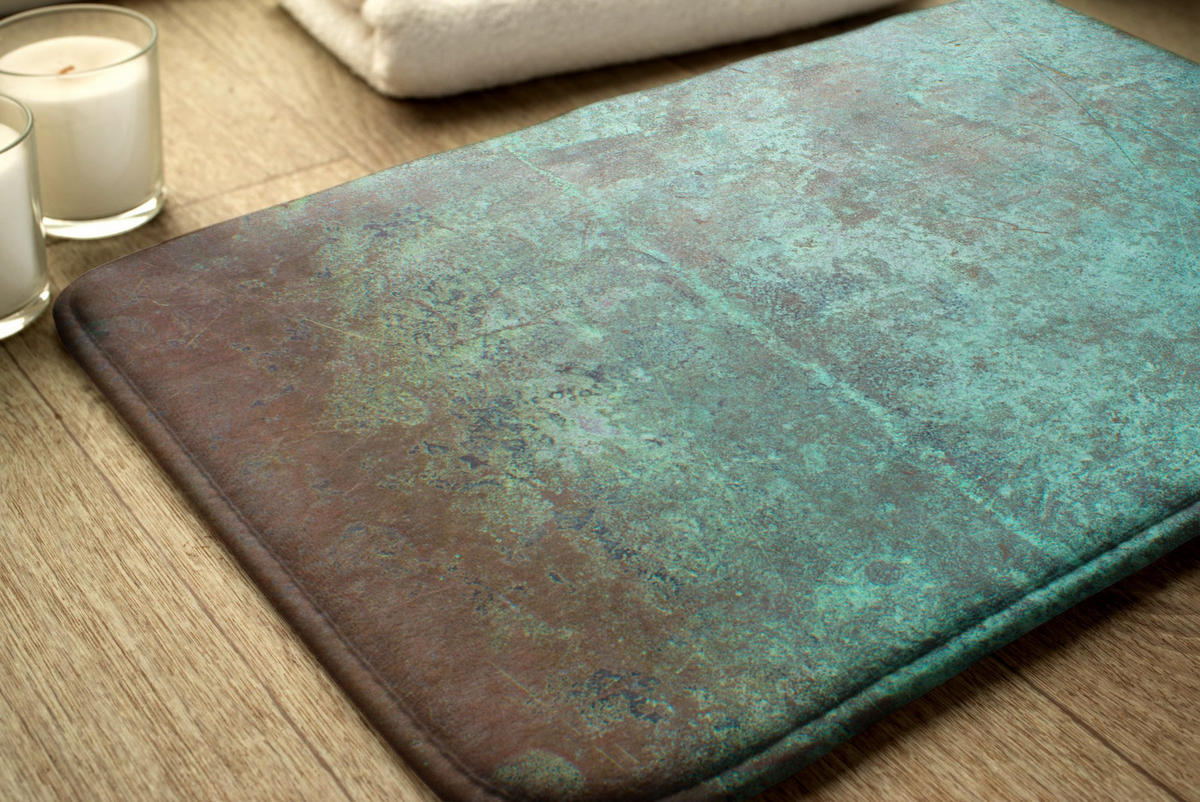 BADTEPPICH 90x60 cm Beton - Blau, Textil (90/60cm) - TULUP