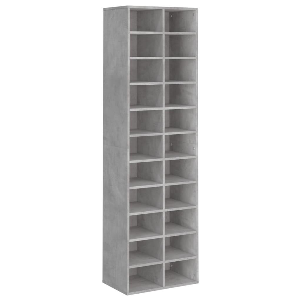 SCHUHSCHRANK Betongrau 54/34/183 Cm Holzwerkstoff - Grau, Holz/Holzwerkstoff (34/183/54cm) - vidaXL