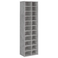 SCHUHSCHRANK Betongrau 54/34/183 Cm Holzwerkstoff - Grau, Holz/Holzwerkstoff (34/183/54cm) - vidaXL