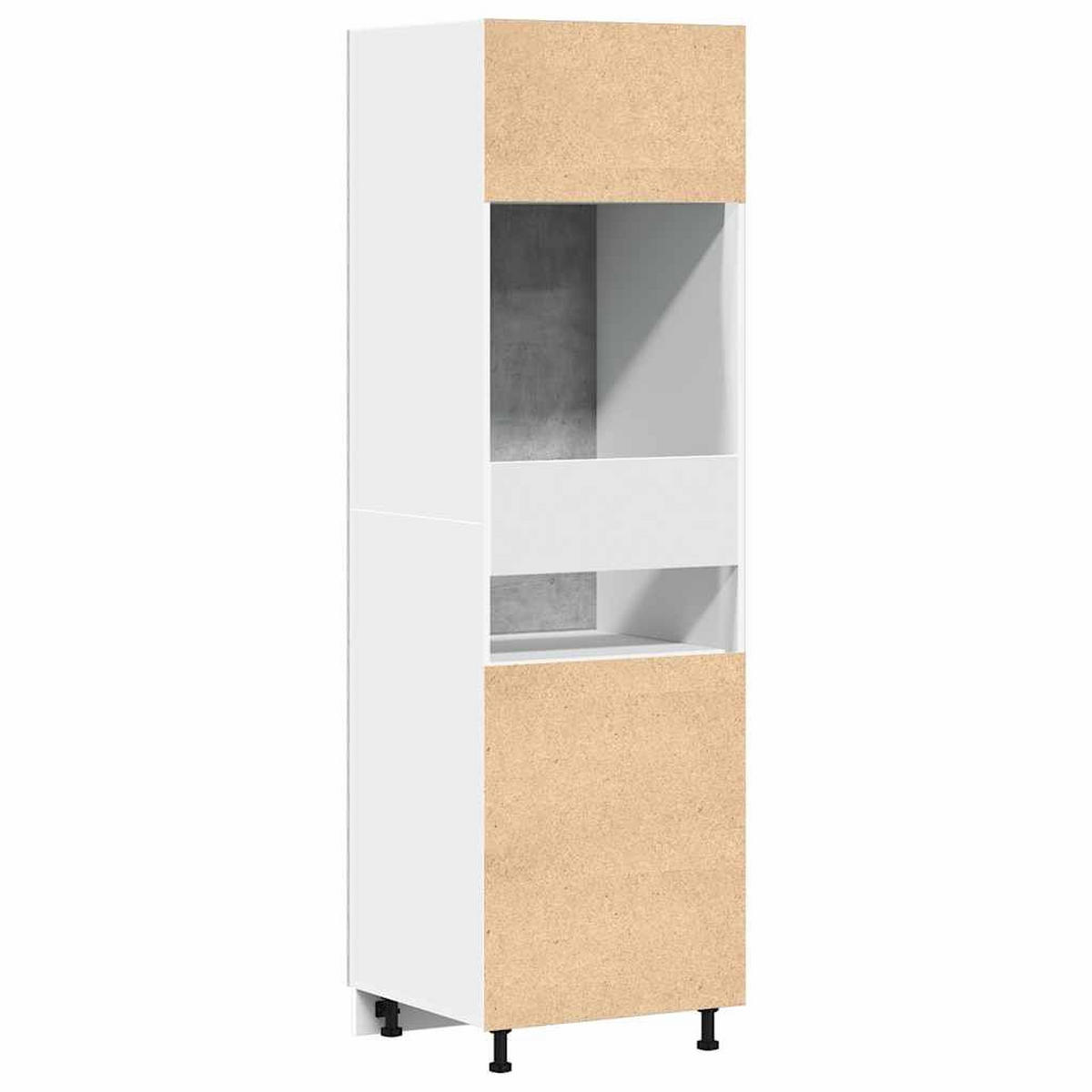 KÜHLUMBAUSCHRANK Lyon Betongrau 60/57/207 Cm Holzwerkstoff - Grau, Holzwerkstoff (57/207/60cm) - vidaXL