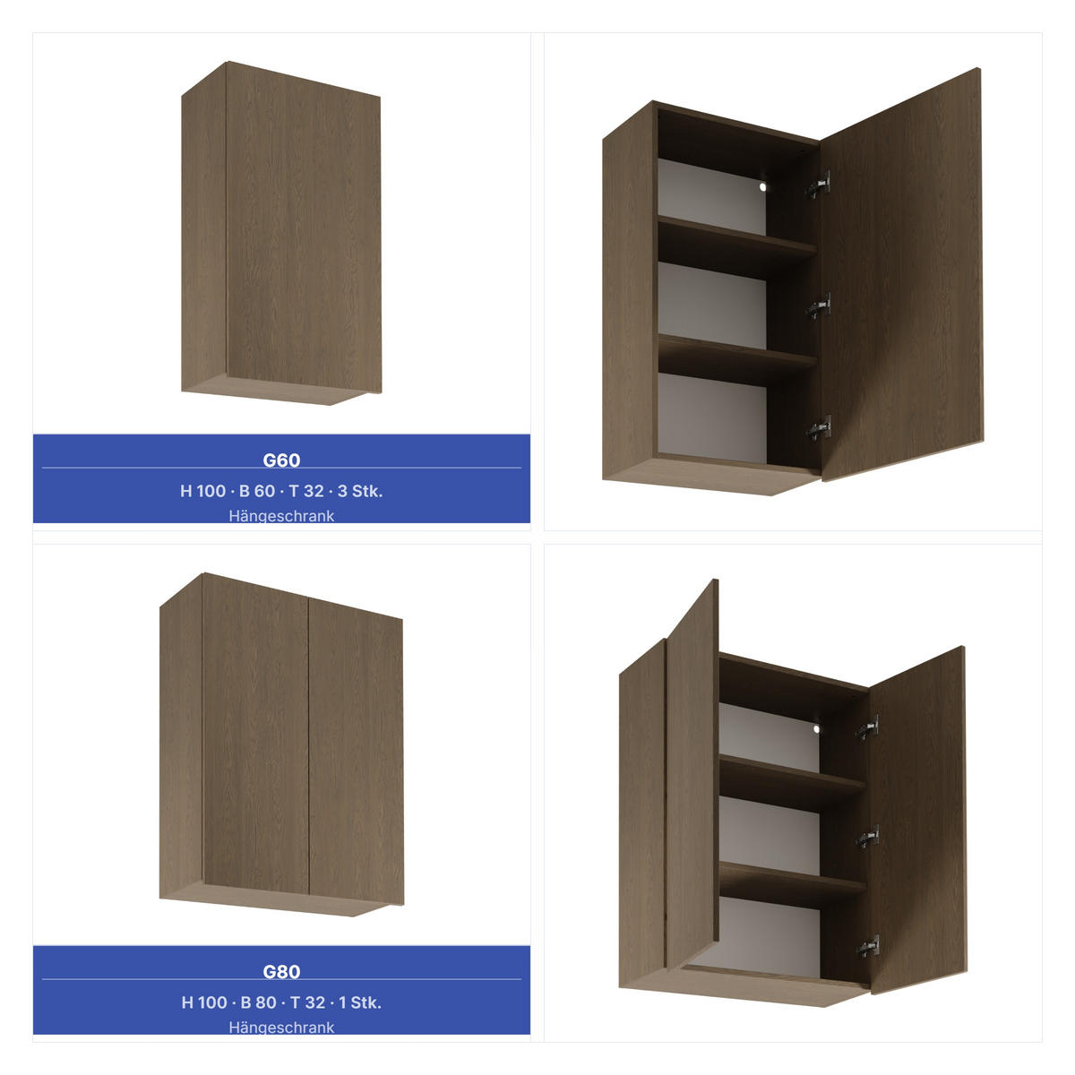 KÜCHENZEILE 395 cm - Sorento KS10-M395 - in Dunkle Eiche - Eichefarben/Schwarz, Holz/Metall (395/247/58cm)