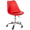 HOCKER Kunststoff rot - Chromfarben/Rot, Kunststoff/Metall (51/78/55cm) - CLP