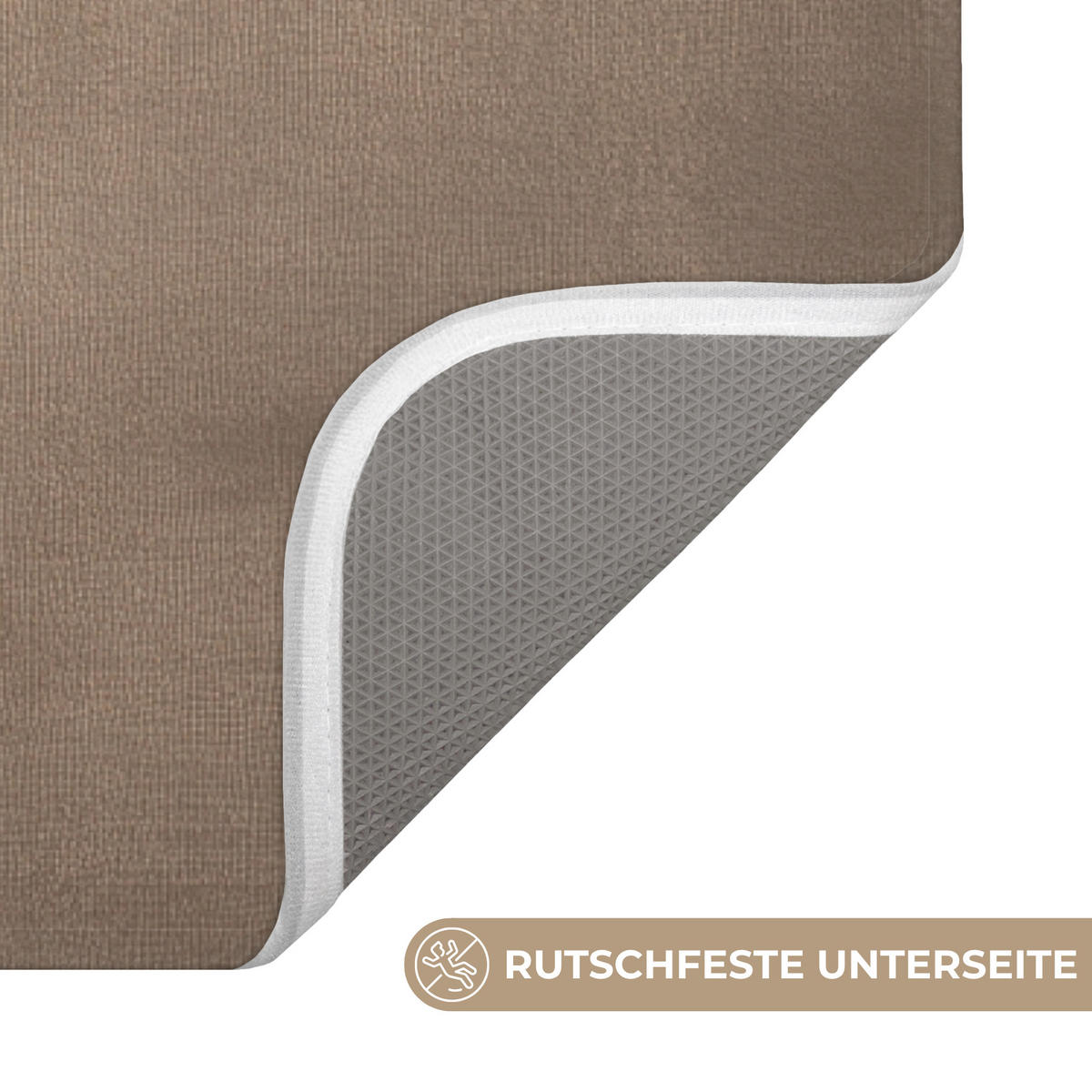 KOUPELNOVÁ PŘEDLOŽKA Barva - hnědá - Japandi 60x90 cm - barva mokka, textil/plast (60/90cm) - OnlyWow