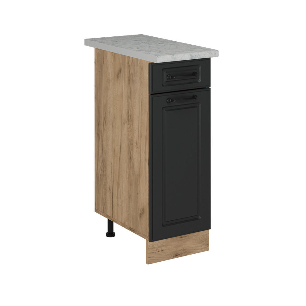 SPODNÍ SKŘÍŇKA KUCHYŇSKÉ LINKY R-Line Antracitový venkovský dům - medově dubová/antracitová, kompozitní dřevo (30/81.6/60cm) - Vicco