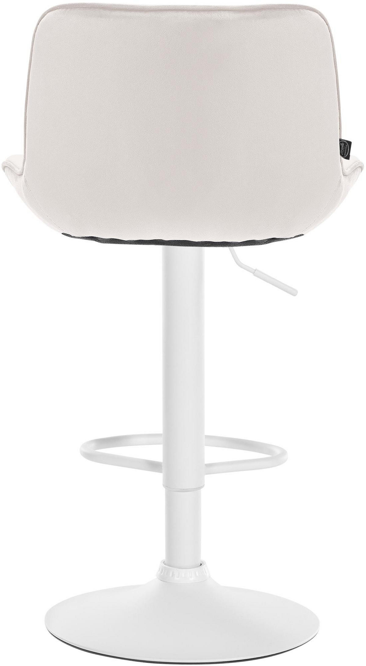 BARHOCKER Samt creme - Creme/Weiß, Textil/Metall (49/85/51cm) - CLP