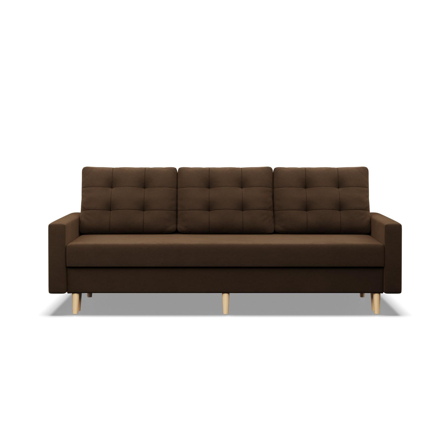 SOFA 3-SITZER MIT SCHLAFFUNKTION BLANK, Braun - Braun, Textil (212/88/92cm) - Mebligo