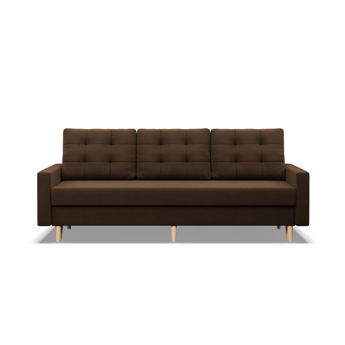 SOFA 3-SITZER MIT SCHLAFFUNKTION BLANK, Braun - Braun, Textil (212/88/92cm) - Mebligo