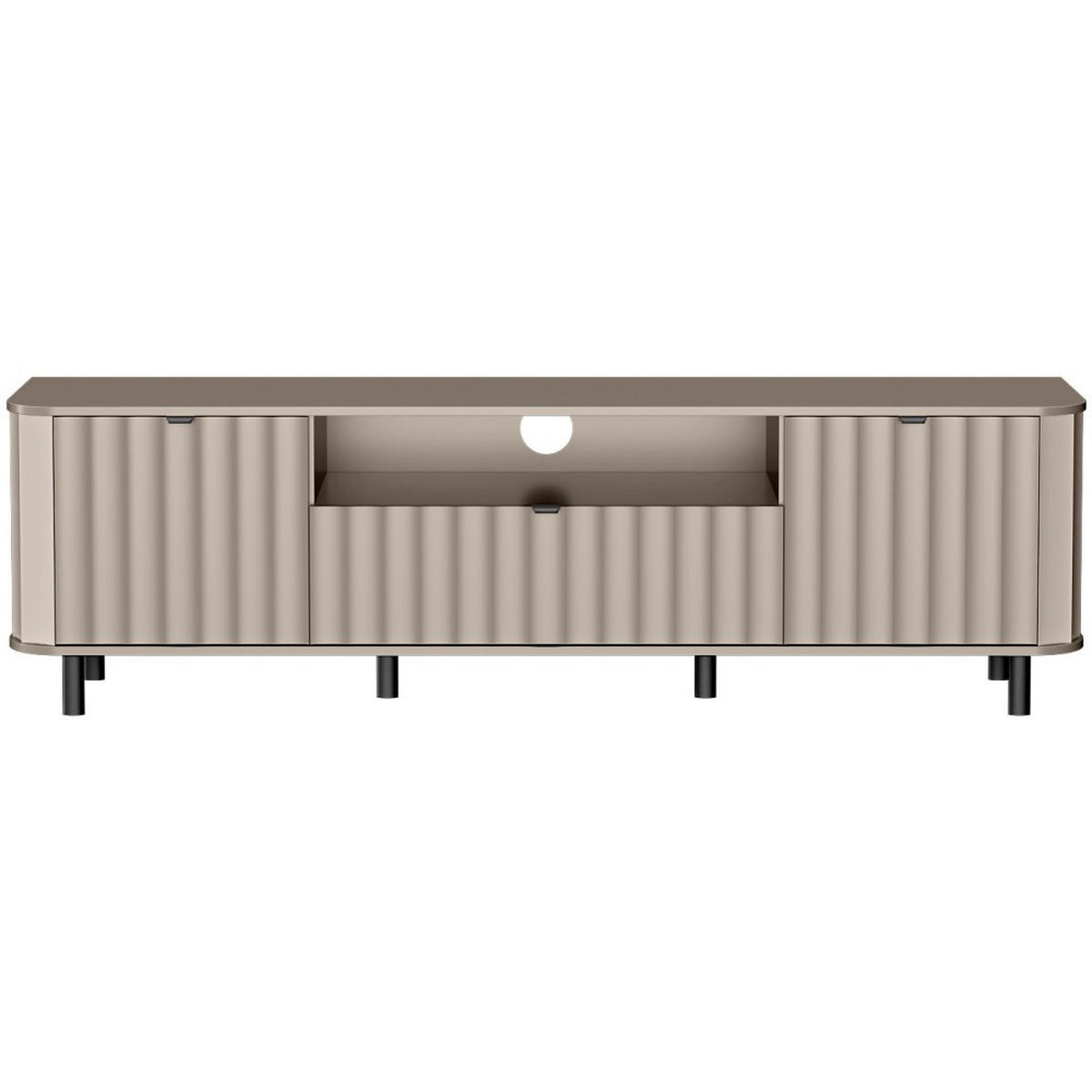 LOWBOARD Nevada mit zwei Türen 196 cm Taupe - Taupe/Schwarz, Holzwerkstoff/Metall (196/57/41cm) - Beautysofa