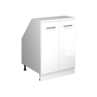 ŠIKMÁ SKRIŇA Rion Biely vysoký lesk 60 x 81.6 cm s 2 dverami, korpus skrine hĺbka 60 cm - biela/biela s vysokým leskom, kompozitné drevo (60/83.8/60cm) - Vicco