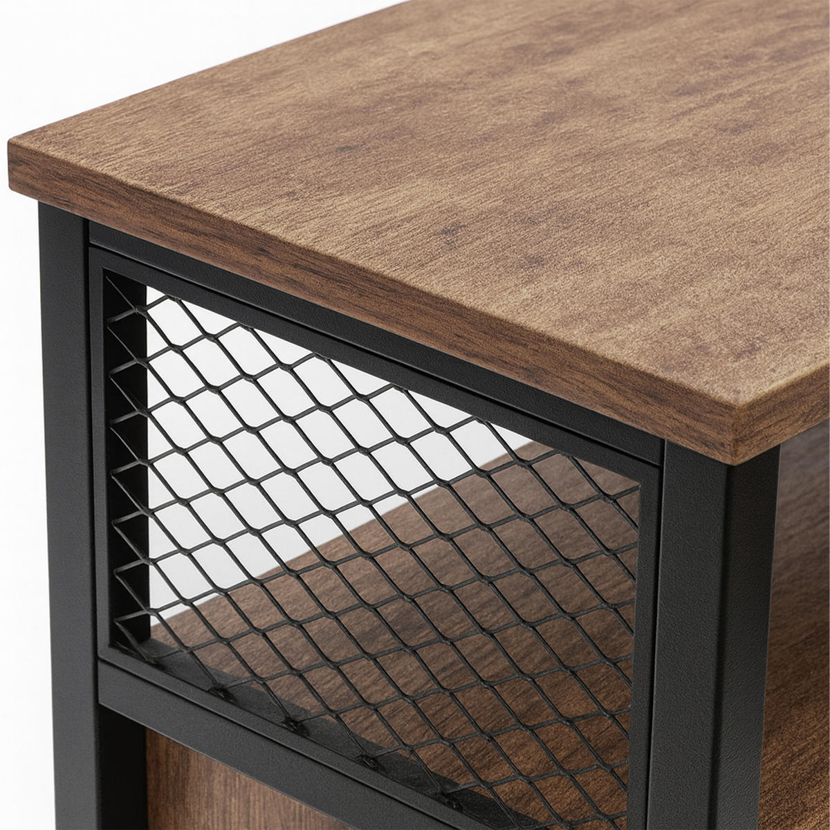 KÜCHENSCHRANK - Schwarz/Braun, Glas/Holzwerkstoff (110/75/33cm) - Relaxdays