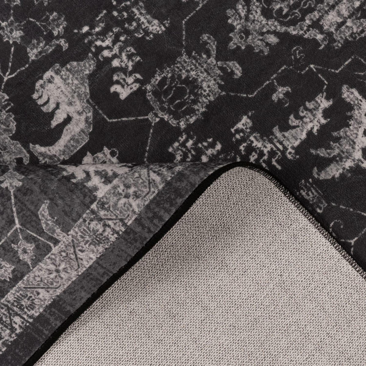 KURZFLOR-TEPPICH SEMER 427 ANTHRAZIT 160X220 - Anthrazit, Kunststoff (160/220cm) - Paco Home