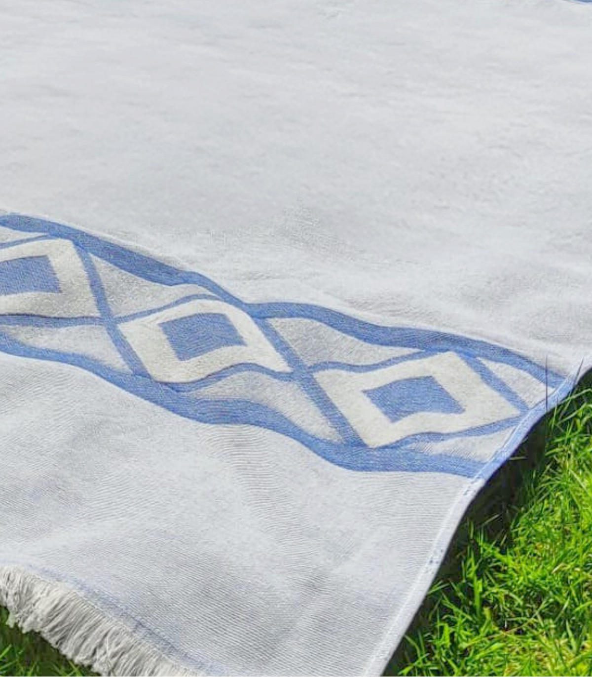 STRANDTUCH Breeze. Bio-Baumwolle. 100x175 cm. Blau - Blau, Textil (100/175cm) - SOWL