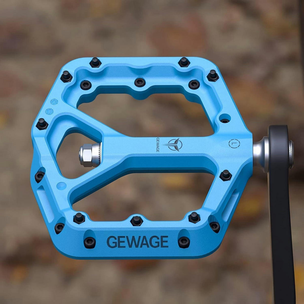 FAHRRADPEDALE Set Aluminium CNC mit Chromstahl Achse sky blue - Blau, Metall (11/1.5/11.5cm)