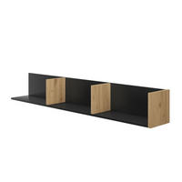 WANDREGAL Raphael - L160 cm - Schwarz, Holzwerkstoff (24/24/160cm) - Calicosy