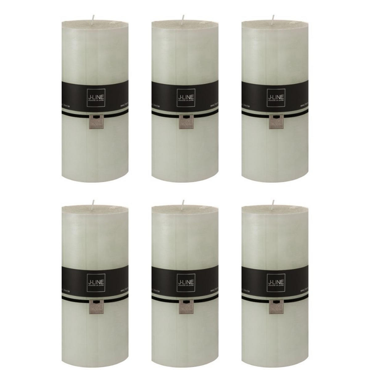 DUFTKERZE ZART - Grün - XXL - 150 Std. - 6er set - Grün, Paraffin (10/20cm) - J-Line