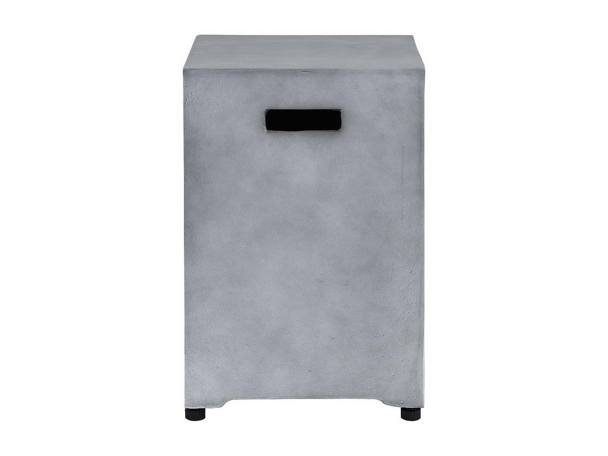 FEUERSCHALE - 41cm x 41cm - Kunststein - hellgrau - SEROZA - Hellgrau, Stein (41/62.6/41cm) - Vente-Unique