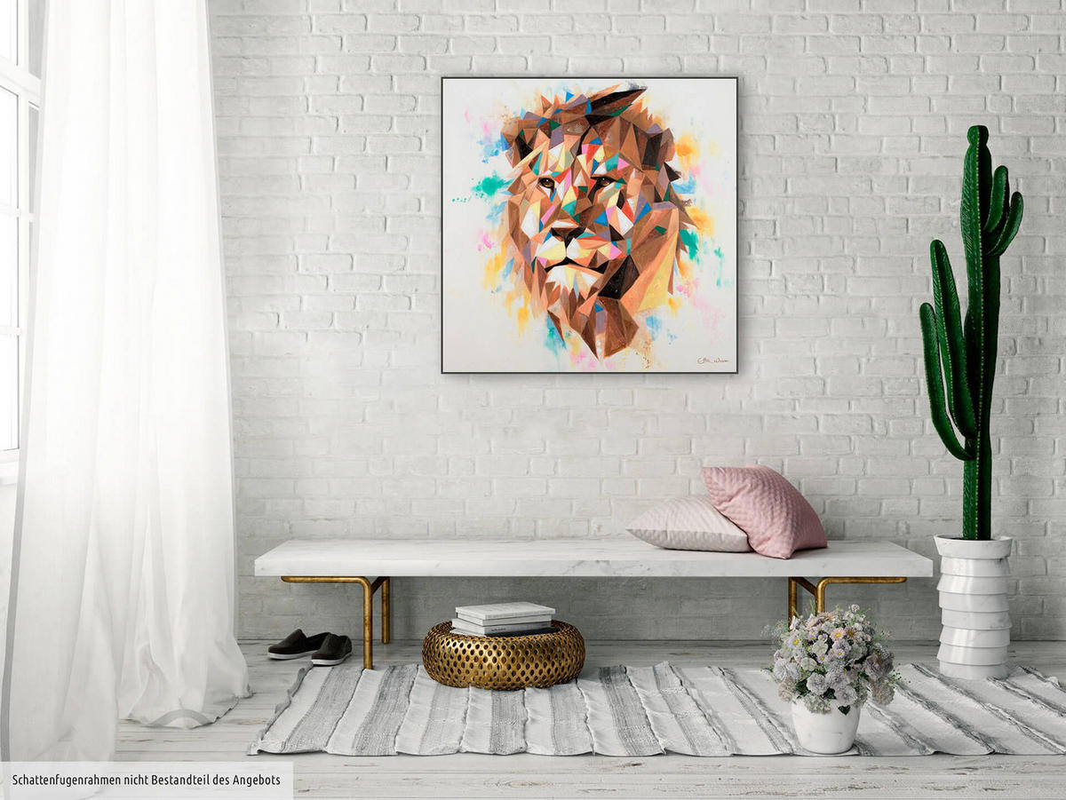 ACRYLBILD HANDGEMALT 80/80 cm - Multicolor, Holz/Textil (80/80cm) - KUNSTLOFT