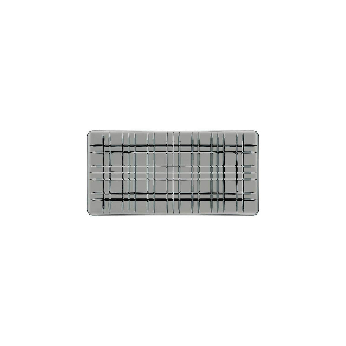 PLATTE Square grau 28 x 14 cm - Grau, Glas (14/2.3/28cm) - Nachtmann