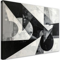 LEINWANDBILD 3D und geometrisch 90x60cm - Grau, Textil (90/60cm) - Feeby