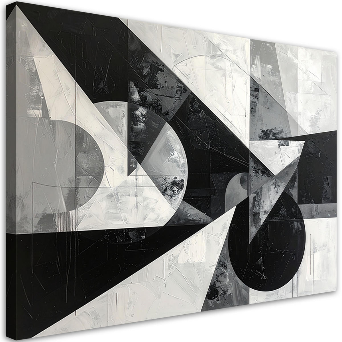 LEINWANDBILD 3D und geometrisch 90x60cm - Grau, Textil (90/60cm) - Feeby