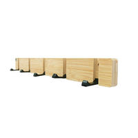 GARDEROBENLEISTE HOOK - Farbe: Schwarz, Menge: 8 x Haken - Schwarz, Holz (82/5.5/2cm) - Home Deluxe