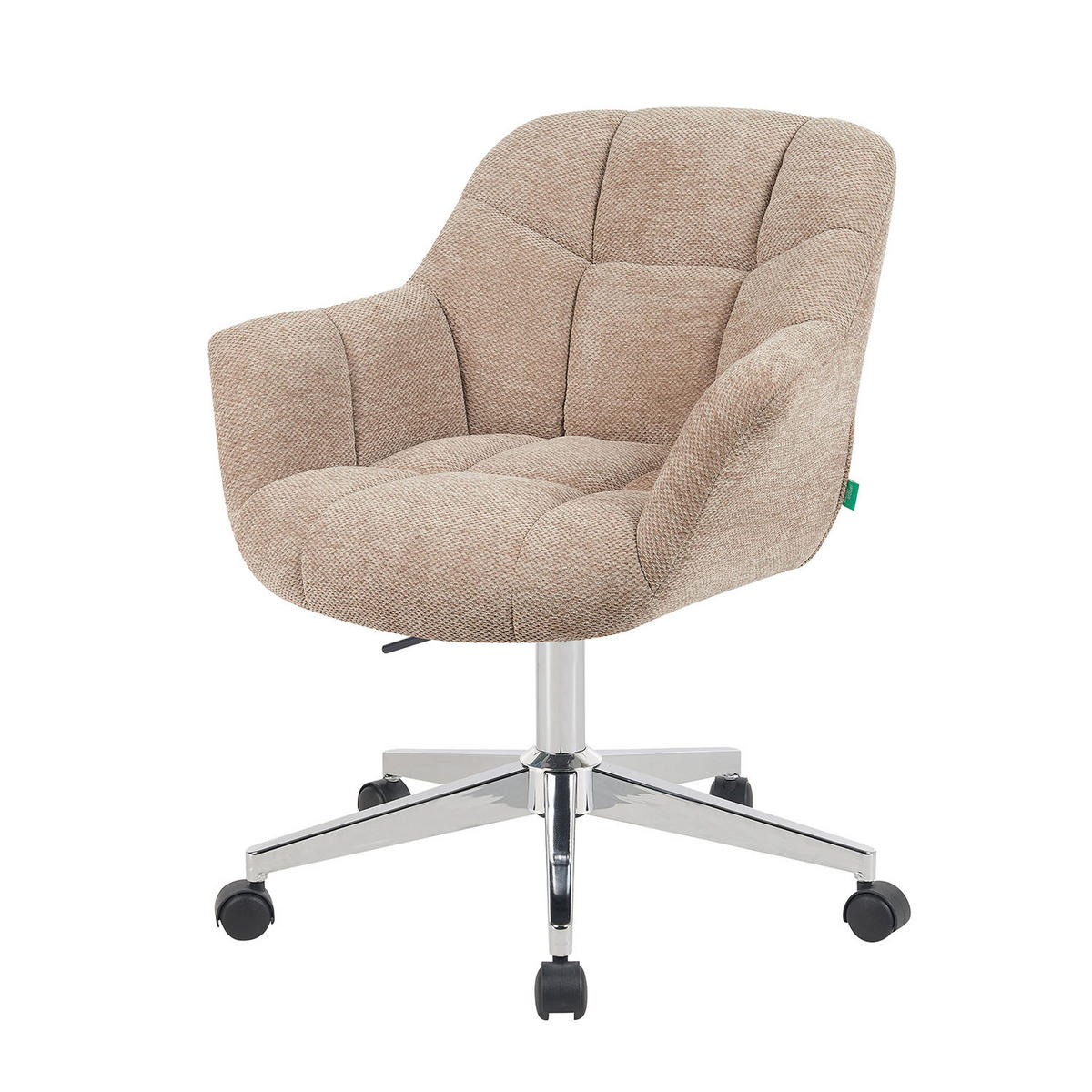 BÜROSTUHL Mika-Nio - Chromfarben/Beige, Textil/Metall (65/78/66cm) - DUBI Möbel
