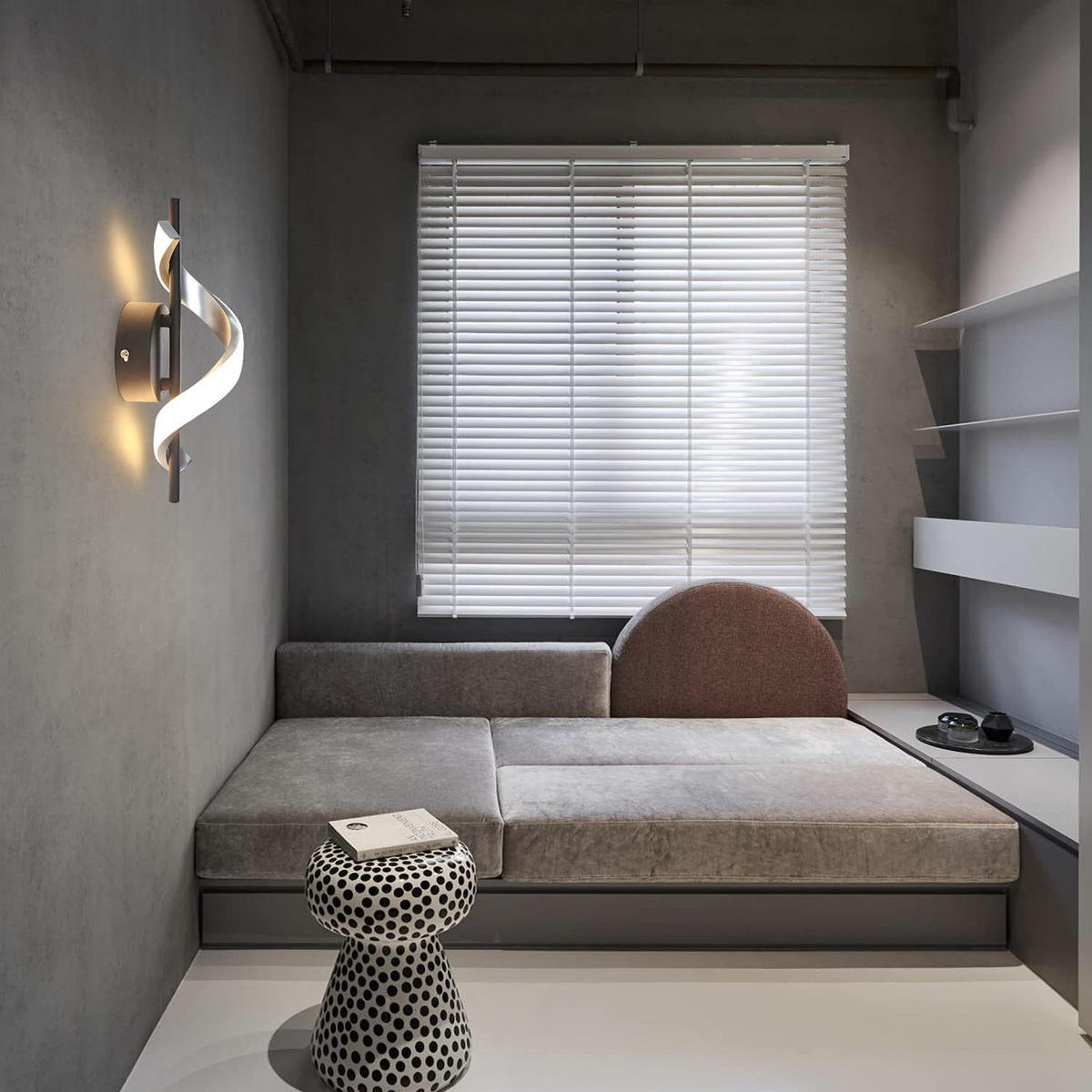 LED-WANDLEUCHTE Sparklite 30/12/12 cm - Schwarz, Metall (12/12/30cm) - ZMH