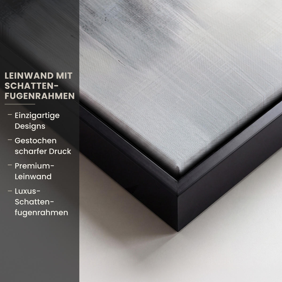 LEINWAND Bilder mit Rahmen - Abstrakt - Malerei - Christentum - Kreuz - 60x80 - Weiß, Textil (60/80cm) - MuchoWow