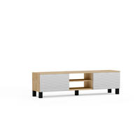 TV-ELEMENT Lukas Saphire Oake Weiß - Eichefarben, Holzwerkstoff (150/40.3/35cm) - Decorotika