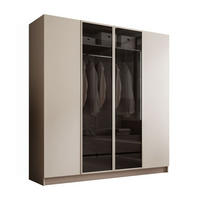 KLEIDERSCHRANK ATRIUM II mit Glasfront - Kaschmir, Holzwerkstoff (200/210/57cm) - Lookway