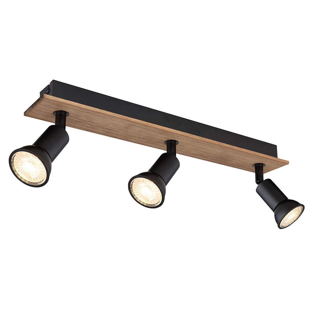 DECKENLEUCHTE Drew Holzoptik Braun - Braun, Holz (40/6/9cm) - Globo Lighting